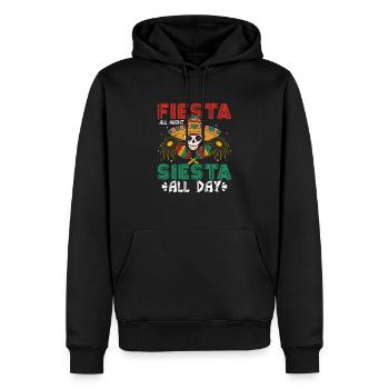 Fiesta Toute la Nuit Siesta Toute la Journée Cinco de Mayo Part - Sweat à capuche Premium bio Homme - noir - Devant - Nico (187cm)
