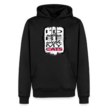 Cats House Cat Joke - Men’s Premium Organic Hoodie - black - Front - Nico (187cm)