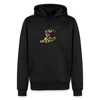 Wakeboard Summertime Floral Wakeboarding Colorful - Men’s Premium Organic Hoodie - black - Front - Nico (187cm)