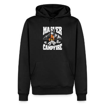Meister des Lagerfeuers Lustige Abenteuer Outdoor - Männer Premium Bio Hoodie - Schwarz - Vorne - Nico (187cm)