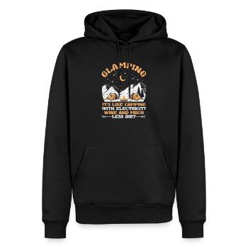 Glamping Définition Outdoor Glamper Wine Funny - Sweat à capuche Premium bio Homme - noir - Devant - Nico (187cm)