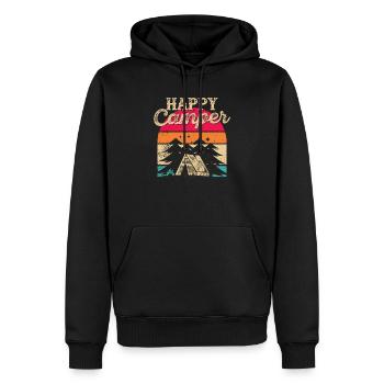 Happy Camper Enfants Femmes Hommes Camping Drôle - Sweat à capuche Premium bio Homme - noir - Devant - Nico (187cm)