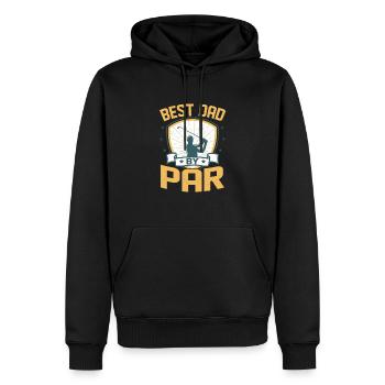 Meilleur papa par golf - Sweat à capuche Premium bio Homme - noir - Devant - Nico (187cm)