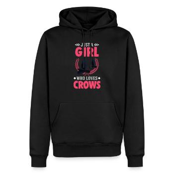 Crow Girl Raven Raven - Men’s Premium Organic Hoodie - black - Front - Nico (187cm)