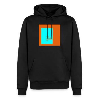 Nu money solves it - Männer Premium Bio Hoodie - Schwarz - Vorne - Nico (187cm)