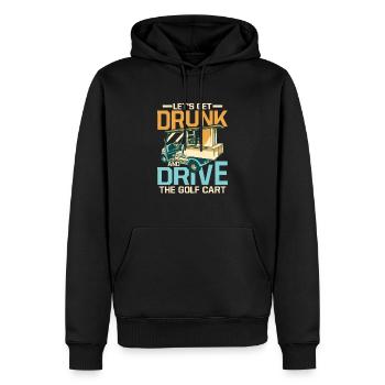 Soyons ivres et conduisons le chariot de golf par tee golf - Sweat à capuche Premium bio Homme - noir - Devant - Nico (187cm)