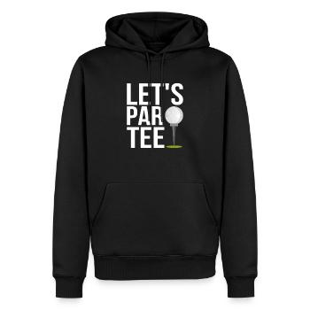 Let's Par Tee Golfing Golf - Männer Premium Bio Hoodie - Schwarz - Vorne - Nico (187cm)