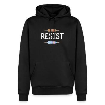 Physique de la résistance de résistance - Sweat à capuche Premium bio Homme - noir - Devant - Nico (187cm)