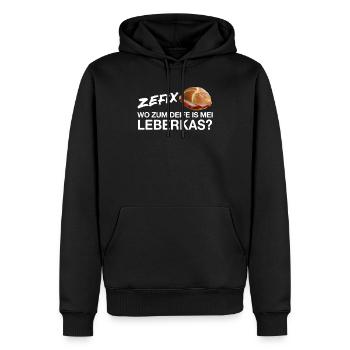 Leberkäs Bayern Leberkas Semmel Fleischkäse - Männer Premium Bio Hoodie - Schwarz - Vorne - Nico (187cm)