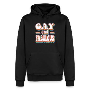Homosexuell und fabelhaft - Pride Rainbow LGBTQ+ - Männer Premium Bio Hoodie - Schwarz - Vorne - Nico (187cm)