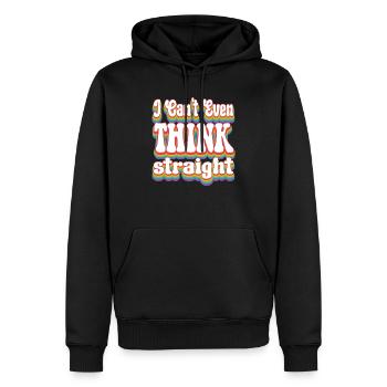Ich denke nicht einmal an Rainbow LGBTQ+ - Männer Premium Bio Hoodie - Schwarz - Vorne - Nico (187cm)