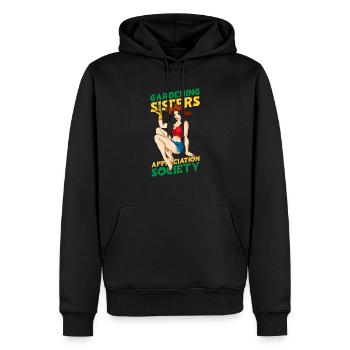 Hobbygärtner Garten Schwester - Männer Premium Bio Hoodie - Schwarz - Vorne - Nico (187cm)