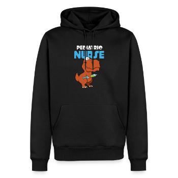 Infirmière pédiatrique T-Rex - Sweat à capuche Premium bio Homme - noir - Devant - Nico (187cm)
