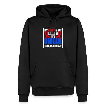 Congenital heart defect CHD consciousness - Men’s Premium Organic Hoodie - black - Front - Nico (187cm)