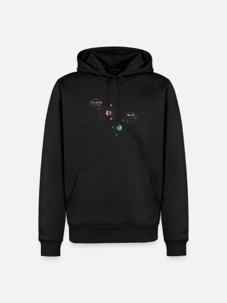Funny Physik Elektron Neutron - Männer Premium Bio Hoodie - Schwarz