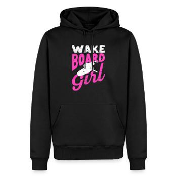 Wakeboard Fille Wakeboard Vintage Funny Wake - Sweat à capuche Premium bio Homme - noir - Devant - Nico (187cm)