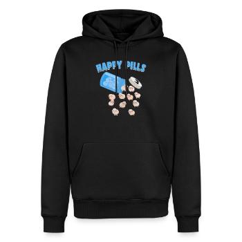 Happy Pills Farm Tier Lustige Schafe Liebhaber Humor - Männer Premium Bio Hoodie - Schwarz - Vorne - Nico (187cm)
