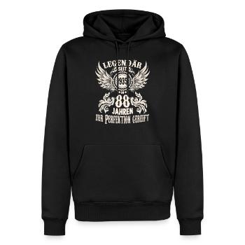Eine Legende wird 88 Geburtstag Shirt zum Ehrentag - Männer Premium Bio Hoodie - Schwarz - Vorne - Nico (187cm)