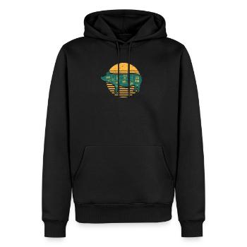 Pulled Pork Fleischstücke Chef BBQ Grillen Koch - Männer Premium Bio Hoodie - Schwarz - Vorne - Nico (187cm)