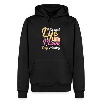 I Cannot Lye I Love Soap Making Soapmaking Soapmak - Men’s Premium Organic Hoodie - black - Front - Nico (187cm)
