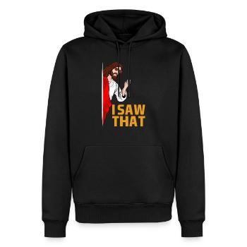 Ich sah, dass Jesus lustige Zitate und Witze Kostüm - Männer Premium Bio Hoodie - Schwarz - Vorne - Nico (187cm)