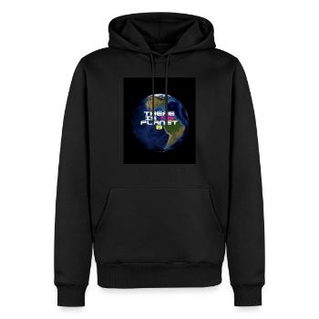 There is no planet B - Sweat à capuche Premium bio Homme - noir - Devant - Nico (187cm)