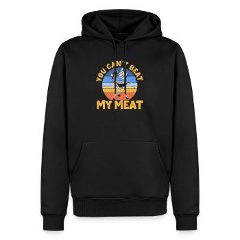 You Can't Beat My Flesh Funny - Men’s Premium Organic Hoodie - black - Front - Nico (187cm)