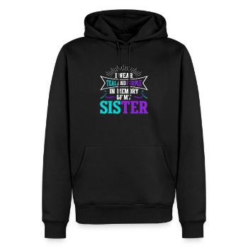 Sunflower Suicide Prevention Suicide Education - Men’s Premium Organic Hoodie - black - Front - Nico (187cm)