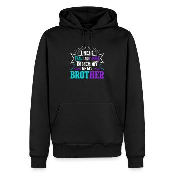 Sunflower Suicide Prevention Suicide Education - Sweat à capuche Premium bio Homme - noir - Devant - Nico (187cm)