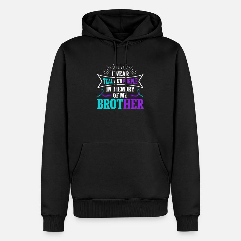 Sunflower Suicide Prevention Suicide Education - Sweat à capuche Premium bio Homme - noir