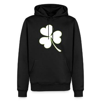Cloverleaf - Sweat à capuche Premium bio Homme - noir - Devant - Nico (187cm)