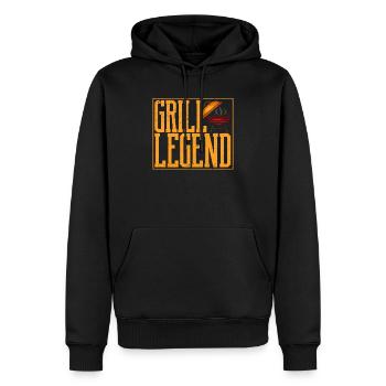 Grill Legend BBQ Viande Fumer Griller Amour - Sweat à capuche Premium bio Homme - noir - Devant - Nico (187cm)