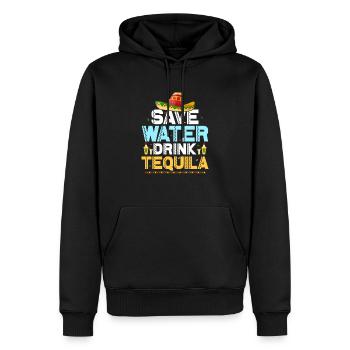 Save Water Drink Tequila Party Cinco De Mayo - Men’s Premium Organic Hoodie - black - Front - Nico (187cm)