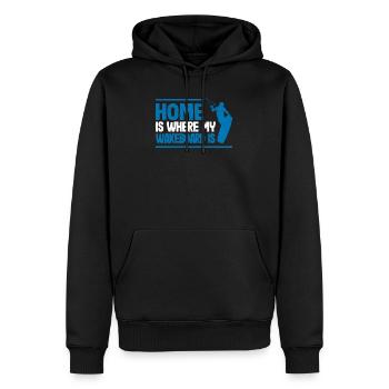 Home Is Where My Wakeboard Is Funny Wakeboarding - Männer Premium Bio Hoodie - Schwarz - Vorne - Nico (187cm)