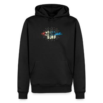 Wakesurf Bateau Wave Wakesurf Activité estivale - Sweat à capuche Premium bio Homme - noir - Devant - Nico (187cm)