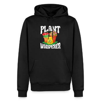 Plant Whisperer Plant Lovers Funny - Men’s Premium Organic Hoodie - black - Front - Nico (187cm)