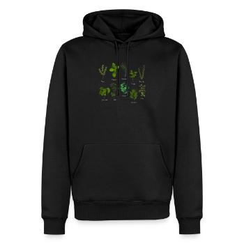 Types d’herbes Plantes Drôle de plante de jardinage - Sweat à capuche Premium bio Homme - noir - Devant - Nico (187cm)