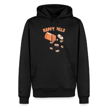 Happy Pills Axolotl Lustige Axolotls Liebhaber Humor Wortspiel - Männer Premium Bio Hoodie - Schwarz - Vorne - Nico (187cm)