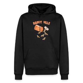 Happy Pills Fennec Fox Funny Fennec Füchse Liebhaber - Männer Premium Bio Hoodie - Schwarz - Vorne - Nico (187cm)