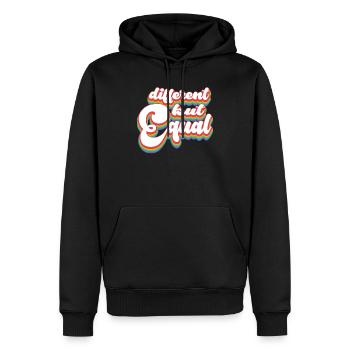 Différent mais égal - Mois de la fierté LGBTQ - Sweat à capuche Premium bio Homme - noir - Devant - Nico (187cm)