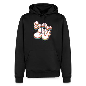 Égalité pour tous - Mois de la fierté LGBTQ - Sweat à capuche Premium bio Homme - noir - Devant - Nico (187cm)