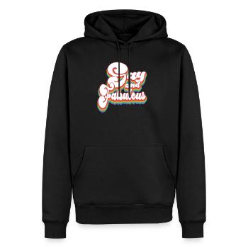Pride Month LGBTQ - Homosexuell und fabelhaft - Männer Premium Bio Hoodie - Schwarz - Vorne - Nico (187cm)