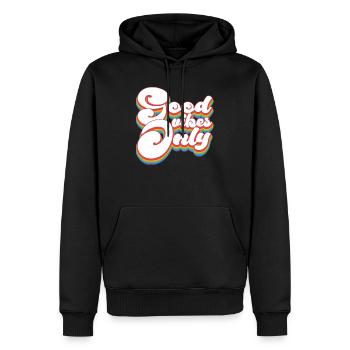 Pride Month LGBTQ - Nur gute Stimmung - Männer Premium Bio Hoodie - Schwarz - Vorne - Nico (187cm)