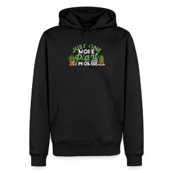 Plus qu’une plante que je promets de jardiner - Sweat à capuche Premium bio Homme - noir - Devant - Nico (187cm)
