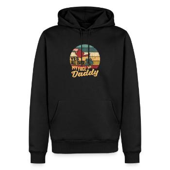 Yes All Over My Face Daddy Lustige Pflanze Dad - Männer Premium Bio Hoodie - Schwarz - Vorne - Nico (187cm)