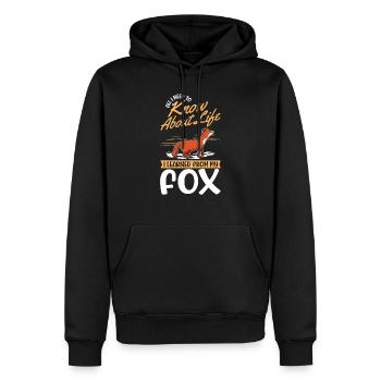 Fox Gift Red Fox - Men’s Premium Organic Hoodie - black - Front - Nico (187cm)