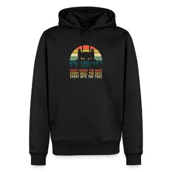 Every Smack Every Meal Every Bite - Männer Premium Bio Hoodie - Schwarz - Vorne - Nico (187cm)