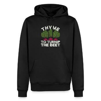 Thymian Zur Rübe Die Rübe Lustig Gartenarbeit - Männer Premium Bio Hoodie - Schwarz - Vorne - Nico (187cm)