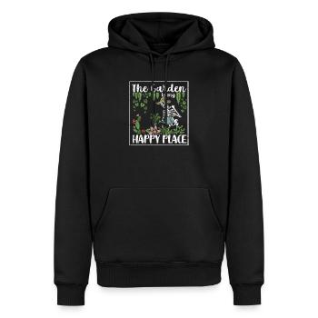 Der Garten ist mein glücklicher Ort Lustige Garten - Männer Premium Bio Hoodie - Schwarz - Vorne - Nico (187cm)