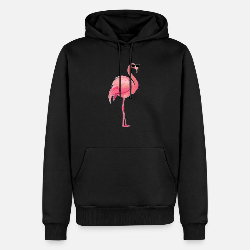 Flamant - Sweat à capuche Premium bio Homme - noir